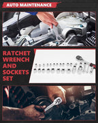 KINGTOOL Home Tool Set Kit - 286 PCS Home Auto Repair Tool Kit with Rolling Tool Box, Mechanic Tool Sets with 21V Max Cordless Power drill, Perfect for Homeowner, Diyer, Handyman