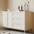 3 Pack 7.5 Inch(192mm) Hole Center Modern Brushed Gold Cabinet Pull Handle Timeless Vanity Drawer Pull Handle Classic Cabinet Hardware for Kitchen Dresser Bathroom, Screws Included, B-Gold(7.5x3)