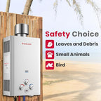 GASLAND 3.54'' Rain Cap for Tankless Water Heater BS158 BE158, Stainless Steel Round Rain Proof Windproof Cap, Easy Installation, Perfect for Outdoor Installation