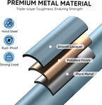 TICONN 4 Step Ladder, Heavy Duty Foldable Step Stool, Portable Steel Folding Stool for Household Garage Storage (Blue)