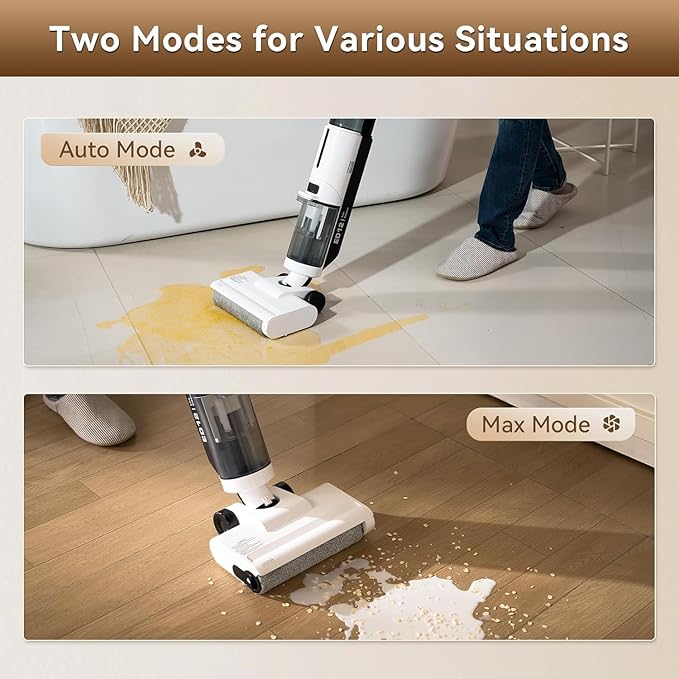 JONR ED12 Lite Wet Dry Vacuum Cleaner Cordless, Vacuum Cleaner with Self-Washing, 1 mm Edge Cleaning, Anti-Tangle System, Lightweight Floor Cleaner for Hard Floors, Pet Hair