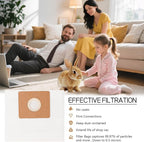 16 PACK 90667 Shop Vac Filter Bags Compatible with Shop Vac 1-1.5 Gallon Wet/Dry Vacuum | Type A Replacement Filter Bags | All Around Vac Model# QAS60, part# 9066700 906673