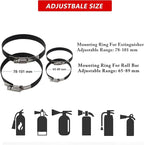 Quick Release Fire Extinguisher Mount - Aluminum Adjustable UTV Roll Bar Fire Extinguisher Holder Mounting Bracket for Jeep Wrangler TJ JK JL JKU Polaris RZR Ranger Cam-Am X3, Silver