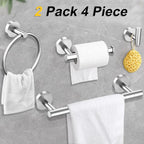Cilee 10 Piece Brushed Nickel Bathroom Accessories Set, 16 inch Brushed Nickel Bathroon Hardware Set Towel Bar Ring Toilet Paper Holder Robe Towel Hook SUS304 Stainless Steel