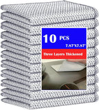 10 PCS Non Scratch Wire Dishcloth, Upgrade 3-Layer Dish Cloth, Premium Scrubbing Multipurpose Wire Dishwashing Rag, Kitchen Cleaning, Scrubs Dishes, Sinks Cleans, Home Essentials