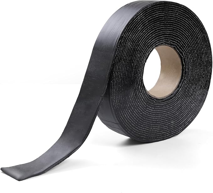 Boshen 1 Roll 2in x 33 FT Asphalt Crack Tape Self-Adhesive Asphalt Crack Filler Asphalt Joint Repair for Driveway Parking Lot Roof Asphalt Cement Road(3mm Thick), No Torch Required