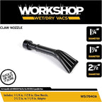 WORKSHOP Wet/Dry Vacs Shop Vacuum Accessories WS17840A Claw Nozzle Attachment for Wet Dry Vacuum Cleaners, Fits Most 1-1/4, 1-7/8, and 2-1/2-inch Extension Wands and Hoses
