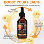 Vitamin D3 K2 Drops w MCT Oil Omega 3, 4-in-1 Support, 5000 IU of Vitamin D3 and 120 mcg of Vitamin K2. Liquid D3 for Body’s Defenses & Faster Absorption, Unflavored
