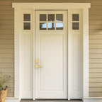 Amerdeco Front Door Lock Set with Double Cylinder Deadbolt, Exterior Entry Door Lever, Heavy Duty Entry Door Locksets for Left or Right Hand Exterior Door（Brushed Gold 2 Pack）