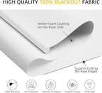 ChrisDowa Cordless Blackout Roller Shades for Windows, Thermal Insulated UV Protection Pull Down Shades, Total Blackout Window Blinds for Home, Office, Bedroom, Door (33" W x 72" H, White)