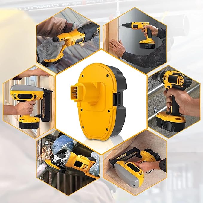 18V Replacement Battery for DeWalt DC9096 2 Packs 5.0Ah 18 Volt XRP Replacement Batteries for DeWalt DE9096 DC9098 DE9098 DE9098 DW9096 DW9095 Cordless Power Tools