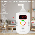 3 Pack Carbon Monoxide Detector, Plug-in Wall Carbon Monoxide Alarm, Portable Carbon Monoxide Detector with Digital Display LED, CO Alarm Monitor with Audible and Visual Alarm Test Mute Button