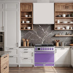 Akicon 36" Freestanding Gas Cooktop Oven Combo, Features 6 Sealed Burners, 5.2 Cu.ft Rapid Convection Oven, Convertible Fuel (NG/LP), Durable Cast Iron Grating (DPSDPSB3)