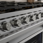 Empava 36 Inch Pro Gas Range with True Convection Oven, 6 Sealed Burners (4x25K + 2x18K BTU), Premium Porcelain Cooktop (Easy to Clean), Stainless Steel Construction, LP Kit Included, ETL Certified