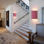 Pink Gypsum Modern LED Wall Sconces Wall Lighting Set of 2, Indoor Hardwired Walls Mount Light Fixtures Up Down Lamp for Hallway Bedroom Living Room Dining Room【Bulbs Included】