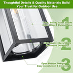 Dusk to Dawn Outdoor Wall Light Fixtures - 2 Packs Exterior Waterproof Outdoor Lighting, Modern Porch Sconces Wall Mounted Lighting, Industrial Anti-rust Matte Black Outside Lantern for Front Door