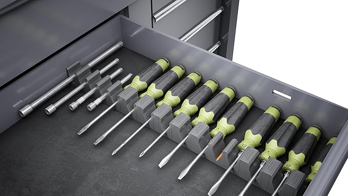 ToolBox Widget - Modular Screwdriver Organizers for Tool Box | Magnetic Screwdriver Holder | Tool Storage Organizer for Professional & DIY Mechanics | Organize Tools for Fast Accountability | 4 Pack