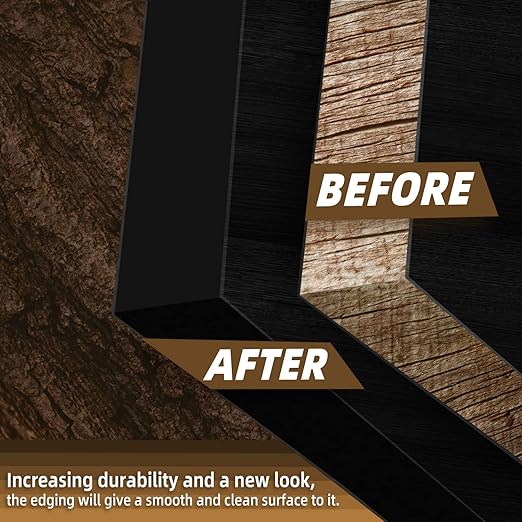 GSCIT Club Black Melamine Edge Banding, 1 inch x 25ft Edge Banding with Hot Melt Adhesive Pre-glued Cabinet Edge Banding Flexible Black Veneer Edging