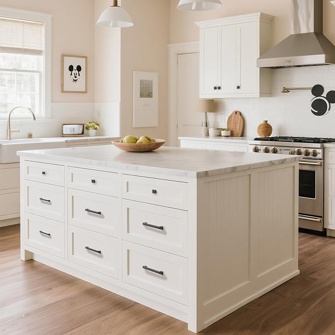 10 Pack 6.3 Inch(160mm) Hole Center Matte Dark Gunmetal Gray Modern Cabinet Pulls Kitchen Cabinet Handles Kitchen Cabinet Hardware Timeless Drawer Pulls for Dresser Cupboard Wardrobe, Gray(6.3x10)