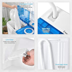 LDAILY Portable Washing Machine, 26 lbs Capacity Twin Tub Washer and Spin Dryer, Semi-automatic Laundry Washer with Built-in Drain Pump, Portable Washer and Dryer for Apartment, Dorm & RV