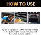 Oven Cleaner Heavy Duty Spray, Cleans and Degreases BBQ Cooking Grates and Racks, Heavy Duty Oven and Grill Cleaner for Microwave, Air fryer,Ovens, Grills, 100ML