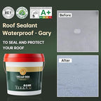 35 oz Gray Roof Sealant Waterproof, Elastomeric Roofing Coating Liquid Waterproofing Paint Adhesive, Solar Reflective Sealer for Outdoor Flat, Metal Roofs Leak Repair 1KG
