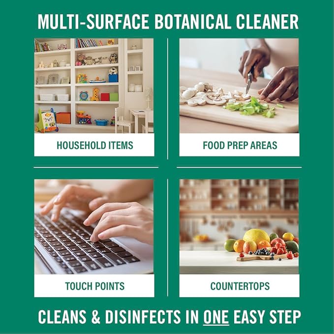 Benefect Botanical Decon 30 Disinfectant Cleaner, 14 oz. Ready-To-Use Spray, Hospital Grade Disinfectant, Kills Over 99.99% of Germs, Safe for Food-Contact Surfaces (Light Lemon & Thyme Scent)