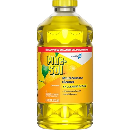 Pine-Sol Multi-Surface Cleaner, CloroxPro, 2x Concentrated Formula, Lemon Fresh, 80 Fl Oz