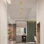 KCO Lighting Modern LED Tacking Lighting Brushed Gold Flush Mount Ceiling Spotlight Fixtures Single Brass Kitchen Track Lighting Indoor Ceiling Spot Light Fixture