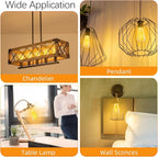 LED Edison Bulbs Dimmable, E26 Bulb 60 watt Equivalent, Soft White 2700K, ST58 Vintage Light Bulbs, 90+ CRI, 6W 600LM, E26 Medium Base, Clear Glass, 10 Pack