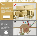 4 Light Bathroom Light Fixtures, Brass Vanity Lights for Bathroom with Clear Glass Shades, Modern Bathroom Wall Sconces for Mirror Living Room Cabinet