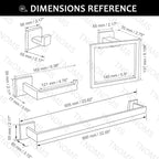 5-PCS 23.6inch Bathroom Hardware Set,Include 23.6" Towel Holder, Hand Towel Ring,Toilet Paper Holder,2pcs Robe Hook-Matte Black