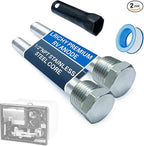 4.5" x 1/2" NPT RV Water Heater Anode Rod Replacement for Atwood 91857 Tank Drain Plug, 2 Pcs, Rust-Resistant Hex Head, Soften Hard Scale and Keep Heating Element Clean & Efficient