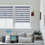 SmartWings Motorized Zebra Shades Work with HomeKit, Alexa, Google Home, 60% Blackout Light Filtering Day Night Sheer Blinds, Privacy Light Control, for Home/Office, Customized, Dreamscape
