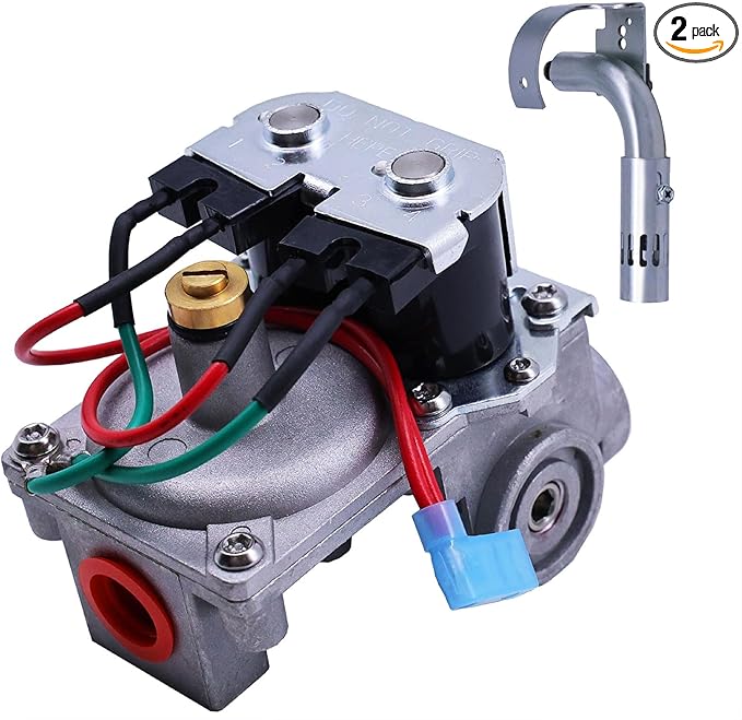 93844 RV Water Heater Solenoid Gas Valve & 91638 Main Burner Kit Fit for Atwood 6 Gallon Water Heater GC6AA-10E,G6A-8E,G6A-6E,GCH6-4E,GH6-6E,Etc