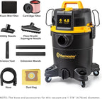 Vacmaster Professional 6 Gallon 4.5 Peak HP Wet/Dry Vacuum with Self-Cleaning Filter System - VDK611PF 0201