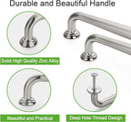 TUNNY 5 Pack Cabinet Handles-8.81"/224mm Screw Spacing Brushed Nickel Furniture Hardware Handles for Kitchen Cabinets Bedroom Dresser Wardrobe Cabinet Pulls