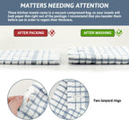 Nialnant 12PCS Kitchen Towels and Dishcloths Sets,100% Cotton Soft Absorbent Quick Drying Dish Towels for Kitchen,Washing Dishes-Little Blue Plaid,12 x 12 in