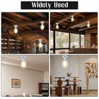 E26/E27 Screw Head Light Socket 100-240V Vintage Ceiling Light Wall Lamp Bulb Holder Socket for Hallway,Kitchen,Basement,Garage,Bar,Restaurant (Sliver)