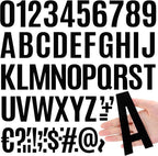 420 PCS 42 Sheets Letter Stickers Big Font Mailbox Numbers and Letters Self Adhesive Vinyl Waterproof Alphabet Number Stickers for Mailbox House Address, Cars, Poster, Business Decor (5 Inch,Black)