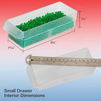 Akro-Mils 26-Drawer Plastic Drawer Storage Cabinet for Garage Organization, Bead Organizer, Building Bricks Storage, Teacher Toolbox, Makeup Organizer, 20" W x 6" D x 10" H, 10126 Red