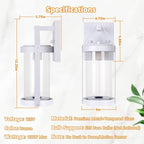 2-Pack Outdoor Light Fixtures Wall Mount, Waterproof Exterior Wall Lantern Front Porch Lights, Modern White Sconce Lighting with Clear Ribbed Glass, Outside Lights for House, Patio, Bulbs Not Included
