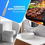 Pumice Stone Toilet Bowl Cleaner-Hard Water Stain Remover, Eliminates Toilet Bowl Rings，Rust &Lime Buildup，Multi-Surface Use for Grills ，Sink，Pool，Bathroom【2Pack】 (Long Handle)