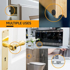 128 Self Adhesive Cabinet Door Bumpers – Sticky Black Silicone Rubber Pads for Furniture Drawers, Kitchen Cabinets, Decor, Wall Protection – Vellax