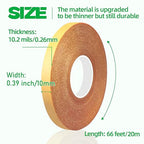 Double Sided Tape Heavy Duty,0.39" X 66 Ft,Strong Carpet Tape with Fiberglass Mesh,Super Sticky Clear Two Sided Tape for Mounting Crafts,Carpet,Picture,Wallpaper,Balloon