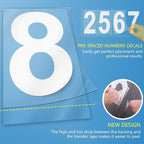 Reflective Vinyl Mailbox Number Decals - Waterproof, Self-Adhesive, Classic Style (3" & 4")