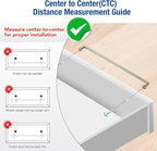 JOY DECOR Cabinet Pulls – 12-3/5 Inch Hole Center, Brushed Nickel, 10 Pack, Zinc Alloy Cabinet Handles for Drawers & Cupboard – Vintage Style Hardware for Kitchen, Bathroom, Dresser