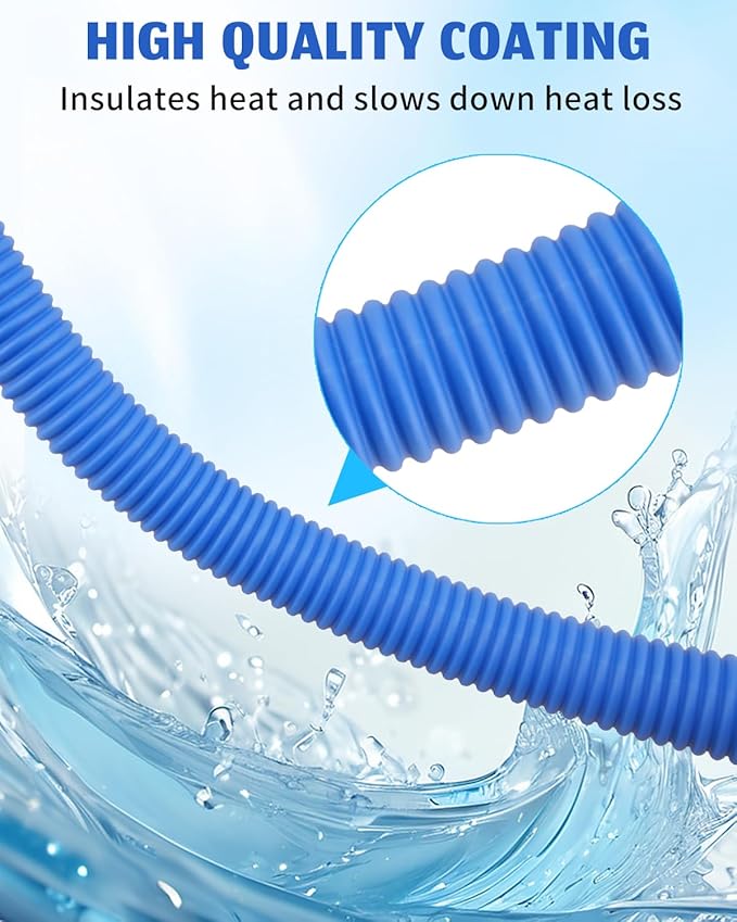 36" Length Flexible Stainless Steel Corrugated Water Heater Connector, Hot and Cold Color Water Heater Hose, 3/4" FIP x 3/4" FIP