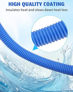 36" Length Flexible Stainless Steel Corrugated Water Heater Connector, Hot and Cold Color Water Heater Hose, 3/4" FIP x 3/4" FIP