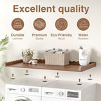 Giluta Large Washer Dryer Countertop, 27.6" x 54" Wooden Laundry Countertop with 6 Non-Slip Pads for Laundry Room Organization and Storage.